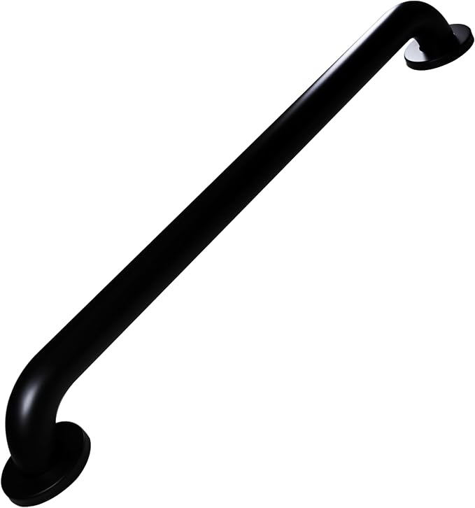 Westbrass GB36-MB 36" x 1.5" Stainless Steel Grab Bar with Flanges and Screws – ADA Compliant, Matte Black