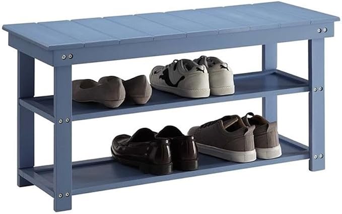 Convenience Concepts Oxford Utility Mudroom Bench, Blue