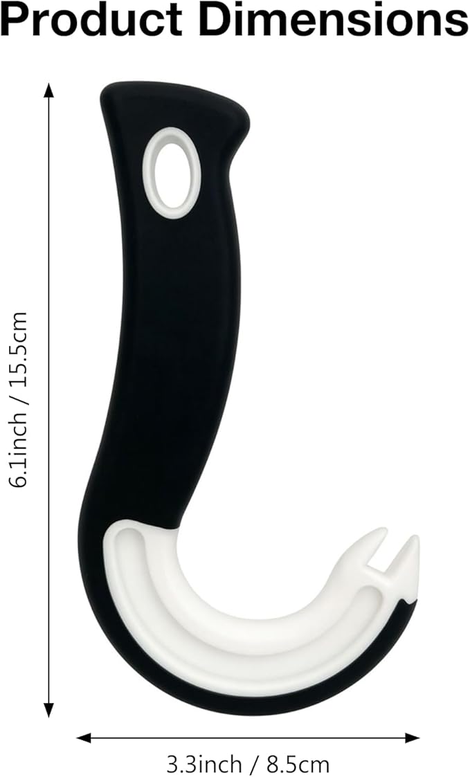 2-Pack Hook-shaped Can Opener, Easy-Grip Ring Pull Can Opener for Soda, Fruit Cans, Food Cans & Tins for Kitchen Use