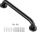 One Pack 12 Inch Matte Black Shower Grab Bar Stainless Steel Safety Hand Rail Support for Showers Bathroom Balance Bar Safety Hand Rail Handicap Bath Handle Senior Assist Bar Home Care Bath Handrail