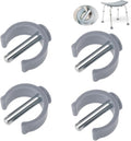 4 Pack Folding Walker C Type Clips Replacement for Toilet Safety Rails - Tube Pin Lock Brackets Parts for Rolling Walker, Adjustable Toilet Frame, Raised Toilet Seat with Handles (Fits 1'' OD Pipe)
