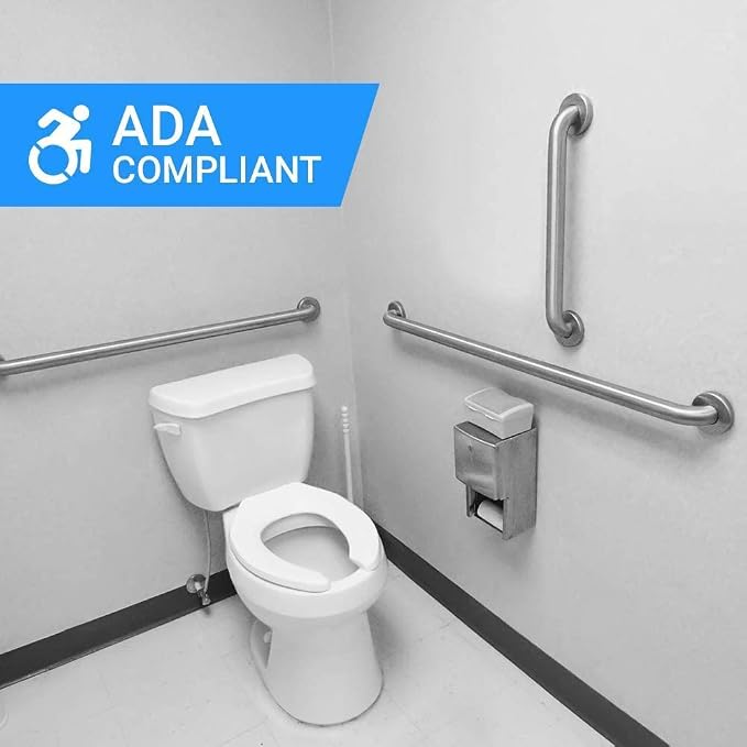 Commercial Grab Bar Bundle for Commercial Restrooms - ADA Compliance - 1.5" Diameter - 18", 36", 42" - Pack of 9