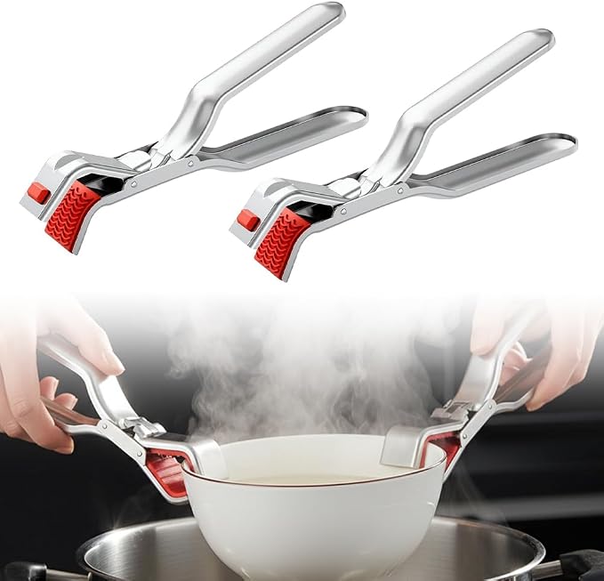 2 PCS Hot Plate Grippers, 2026 Upgraded Multi Purpose Hot Plate Gripper, Anti-Scald Bowl Dish Grippers for Kitchen