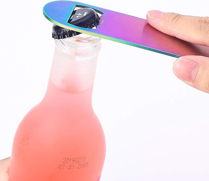 YFS 7" Heavy Duty Stainless Steel Flat Bottle Opener, Simple and Effective Beer Openers