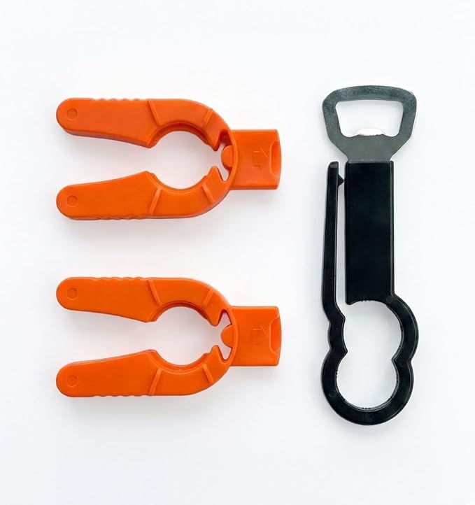 Multifunctional Bottle and Can Opener, Plastic Water Bottle, Twist-Off, Pull Tab Soup, for Weak Hands, Seniors, Elderly, Rheumatoid Arthritis, Bottle Gripper, Ergonomic (Three Pack)