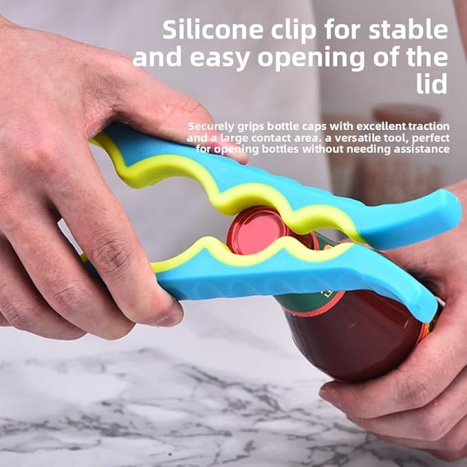 Multi-Color Bottle Opener and Can Opener for Weak Hands, Elderly Arthritis, Elderly, Jar Lid Opener with Rubber Pad for Jar Opener and Corkscrew Opener (red and gray)