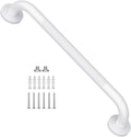 16 Inch Oil Rubbed White Grab Bar w/Anti-Slip knurled Grip, iMomwee Stainless Steel Wall Mount Bathroom Safety Handrail Support, Shower Balance Bar, Handicap Elderly Senior Assist Textured Bath Handle