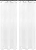 Barossa Design Frosted Stall Shower Curtain Liner with 3 Magnets - 36" x 72", Waterproof PEVA Shower Liner for Small Bathroom Stall, PVC Free, Metal Grommets - Frost, 36X72 (Pack of 2)
