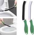 TQRR Toilet Brush, 2 Pcs Bathroom Cleaning Brush, Toilet Scrubber, Deep Toilet Bowl Brush with Hanging Hole, Multifunctional Gap Cleaning Brush, Bristles for Kitchen Sinks, Tub,Shower (2, Green)