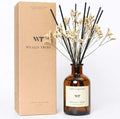 WEALD TRIBE Flower Reed Diffuser Set Lime & Citrus Scent for Bathroom Air Fresheners, Oil Diffuser Sticks | 4.0 fl oz Home Fragrance with Sticks Defusers | House Bedroom Office Shelf Decor