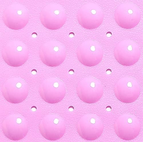 Large Non-Slip Bathtub & Shower Mat 31”x16” (Smooth/Non-Textured Tubs Only) Safe, Clean, Machine-Washable, Superior Grip&Drainage, Vinyl, Opaque Pink