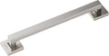 Joyrain ADA Square Grab Bar 16/24/32 Inch - 500lb Capacity Safety Rail for Elderly, Non-Slip Bathroom Handle (Brushed Stainless Teel, 12 inch)