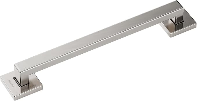 Joyrain ADA Square Grab Bar 16/24/32 Inch - 500lb Capacity Safety Rail for Elderly, Non-Slip Bathroom Handle (Brushed Stainless Teel, 24 inch)