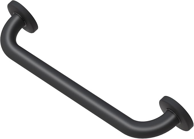 ROTHLEY 18 Inch Grab Bar for Bathtubs and Showers: Stainless Steel Shower Grab Bar Wall Mounted Shower Handle with Concealed Screws for Toilet Assistance (Matte Black)