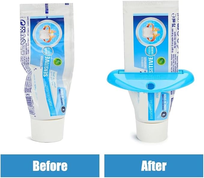 LoveInUsa Toothpaste Tube Squeezer Dispenser, Hanging Toothpaste Clips Holder Rolling Holder Squeezer 4 Pack