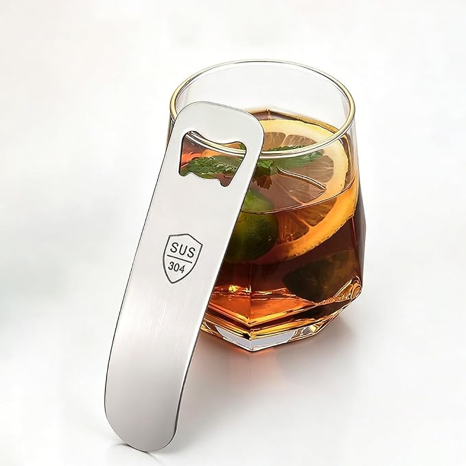 Durable 304 Stainless Steel Bartender Opener 1/3Pcs, Slim Flat Portable Pocket Opener Household Kitchen Bar Accessory(1Pc)