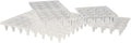 SoftTouch 4" Square Adhesive Anti-Dent Carpet Protectors with 3/8" Spiked Bottom, Self-Stick Spiked Furniture Pads for Tables, Beds, Sofas, Chairs, Set of 2, Clear