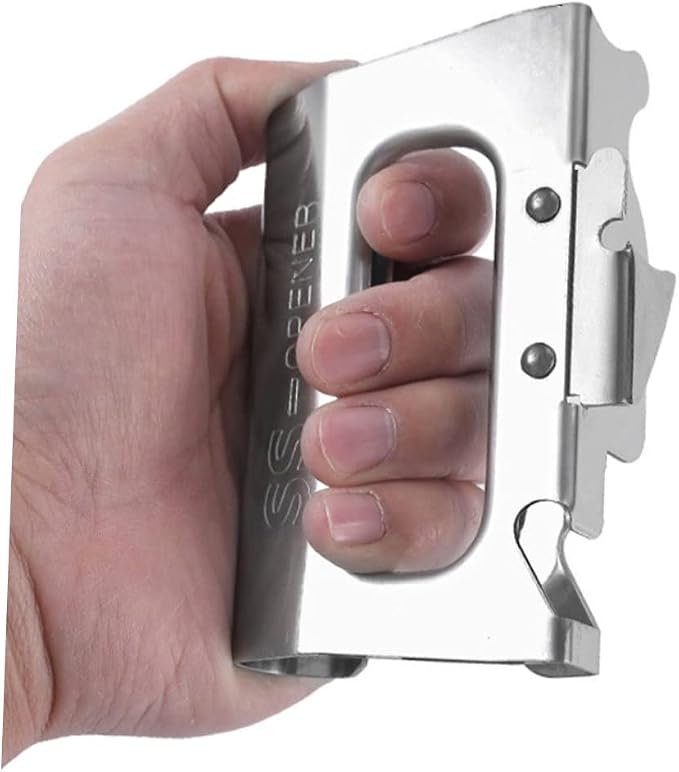 Garneck Stainless Steel Bottle Opener Smooth Edge Can Opener for Arthritic Hands
