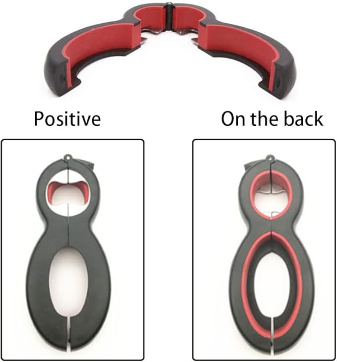 Helping Hand Senior Jar Opener with Silicone Gripper: Easy Opener for Weak Hands, Adjustable 6 in 1 Multifunctional Tool