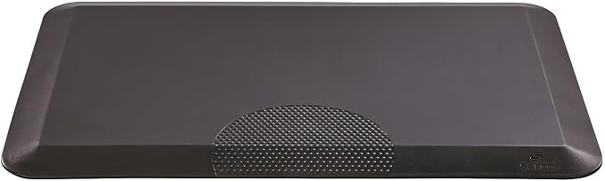 Safco Anti-Fatigue Mat, 20" x 30", Reduces Fatigue, Increases Comfort, Durable Self-Skinning Polyurethane for Home & Office, Black