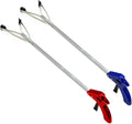 Grabber Reacher Tool 32 Inch Extra Long Steel Foldable Easy Pick Up Stick Strong Grip Trash Grabber Tool Anti-Slip Jaw Trash Claw- Pack of 2