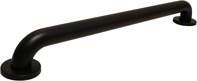 Westbrass GB36-MB 36" x 1.5" Stainless Steel Grab Bar with Flanges and Screws – ADA Compliant, Matte Black