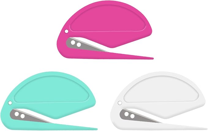 3 Pack Letter Opener Envelope Slitter – Envelope Opener with Safety Concealed Sharp Blade Neatly Opened Without Damage.Mail Opener for Women Men,Office Worker,Graduate Students,Home,Office,Postal