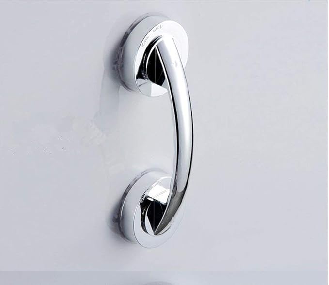 Suction Grab Bar, Portable Suction Handle Bar Suction Grip Bar for Window Door Drawer Cabinet Mini Fridge Grab Puller (Silver)