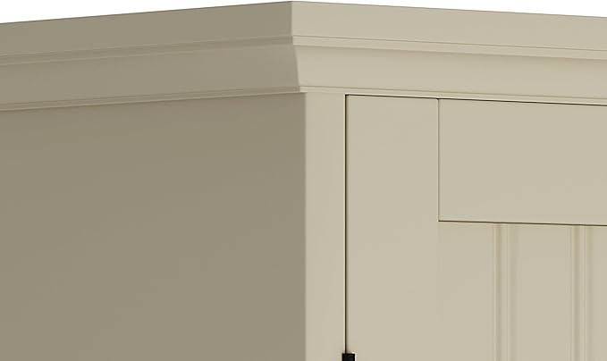 ChooChoo Bathroom Wall Cabinet, Over The Toilet Space Saver Storage Cabinet, Medicine Cabinet with 2 Door and Adjustable Shelves, Cupboard, Cream Yellow