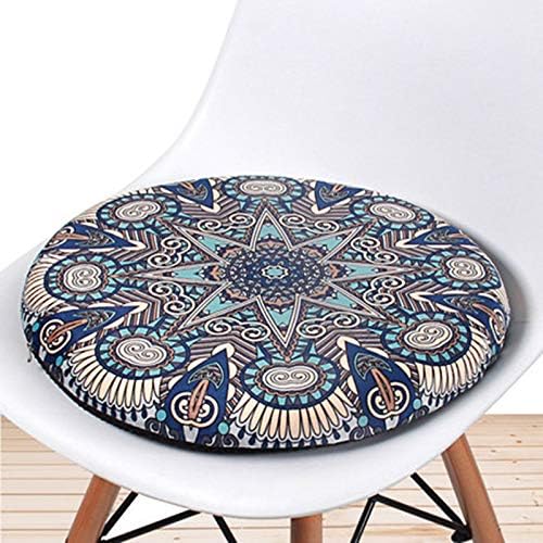Sigmat Memory Foam Seat Cushion Anti-Slip Soft Round Stool Cushion Chair Pad 20 Inch Geometric