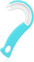 Easy Open Ring Pull Can Opener, J Hook Can Opener Pull Tab with No-Slip Grip for Seniors Kids Weak Hands Manual Soda Beer Pop Top Tin Bottle Jar Lid Lifter Tool (Blue)