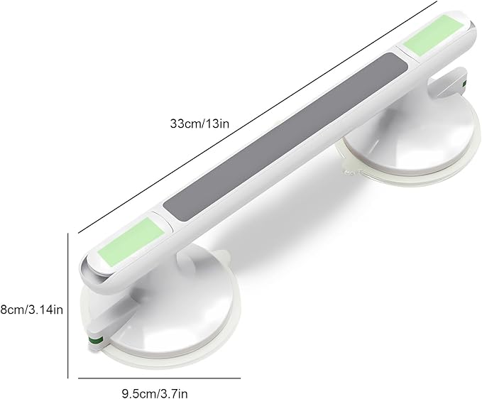 Grab Bar for Elderly for Wall,Grab Bar for Bathtubs and Showers,Shower Handle,Non-Slip Handrail Safety Grip for Seniors No Drilling,Shower Handles for Elderly Suction,Bathroom Accessories