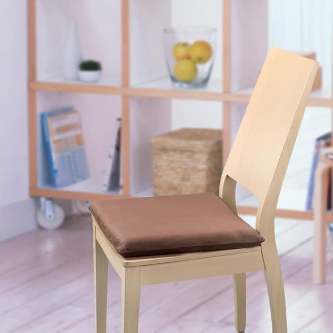 Augld Square Chair Seat Cushion Memory Foam Chair Cushion for Kitchen, Dining,Office or Car 18x18 in Black