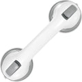 uxcell Grab Bars for Shower, 12 Inch Shower Handle Suction Cup, Grab Bars Elderly Assistance Products Safety Removable Grip Press-Lock for Seniors Bathtubs Bathroom Toilets, White/Gray