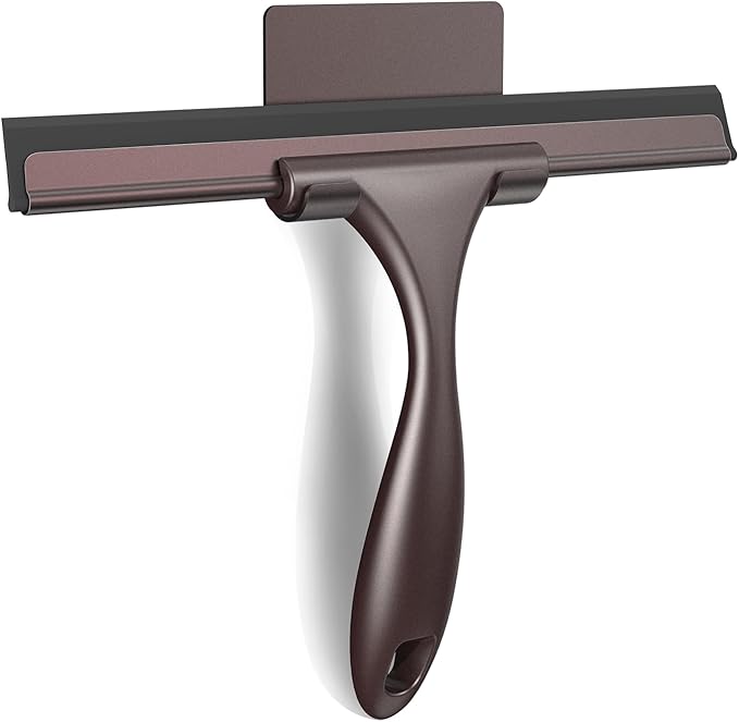 SetSail Squeegee for Shower Glass Door Stainless Steel Shower Squeegee for Glass Doors All-Purpose Window Squeegee for Car Windshield Cleaning 10 Inches,Bronze