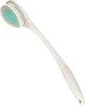 BEDELITE Back Scrubber for Shower, Soft Bath Brush Long Handle for Men & Women(16.4 Inches), Anti Slip Body Scrubber Exfoliator for Cleaning(Ivory)