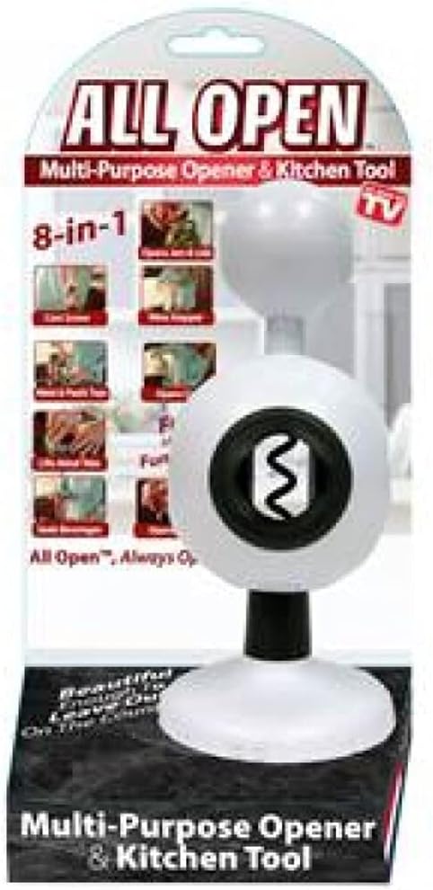 8 in 1 Multi-purpose Opener & Kitchen Tool (White) by All Open