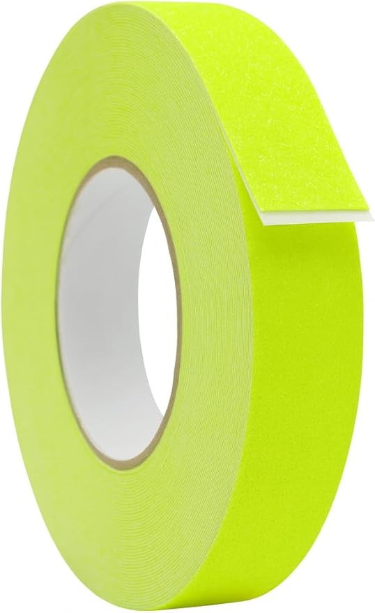 WOD Heavy Duty Anti Slip Tape, Fluorescent Yellow - 1 inch x 60 ft. Non Skid Treads Weather Proof Indoor/Outdoor Traction Tape for No Slip Stairs ASTC32