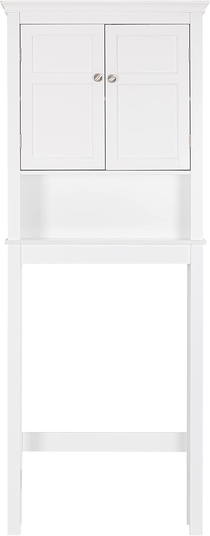 UTEX Over The Toilet Storage Cabinet, Over Toilet Bathroom Organizer with Adjustable Shelves, Above Toilet Storage Cabinet Space Saver, White