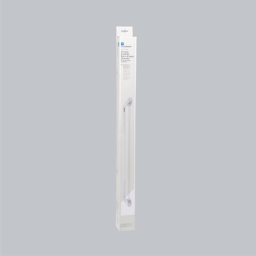 Medline Knurled Chrome 32” Grab Bar for Shower & Bathtub, Independence & Ease of Movement — For Elderly, Handicapped or Seniors, 300 lb. Capacity, 1 Bar
