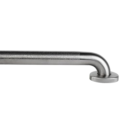BOBRICK 5806X18 Stainless Steel Straight Grab Bar with Satin-Finish, 18" (455mm) Length, 1-1/4″ (32mm) Diameter