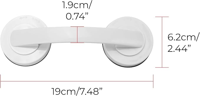 Vehicle Roof Handle Armrest Safety Grab Interior Assist Accessory with Strong Suction Cup Compatible with Tesla Model 3, Model Y, Model X, Model S – Universal Car Gadget (2PCS)