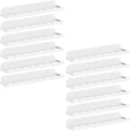 Lifewit Plastic Nursery Floating Book Shelves 12 Pack, 15"x3.4" White Clouds Plastic Wall Shelf for Bedroom Kids, Hanging Bookshelf Racks for Baby Toddler Children Room Decor, White