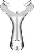 Stainless Steel Mason Jar Opener for Seniors & Weak Hands, Multi-Purpose Bottle Opener Tool - Opens Jars, Cans, Lids Without Dents, Easy Grip Design (5.6x3.5 Inch)