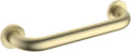 KIBI 12 Inch Stainless Steel Bathroom Safety Grab Bar | Curved Shaped Grab Bar for Bathtubs and Showers, Shower Safety Grab Bars for Seniors, Wall Mounted Anti-Slip Support (Brushed Gold, KGB1012)