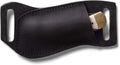 Gentlestache Leather Pocket Knife Sheath for Belt, Folding Knife Holster, EDC Belt Sheath, Compact Draw Black
