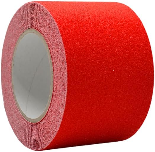 WOD Heavy Duty Anti Slip Tape Red - 3 inch x 60 ft. Non Skid Treads Weather Proof Indoor/Outdoor Traction Tape for No Slip Stairs ASTC32