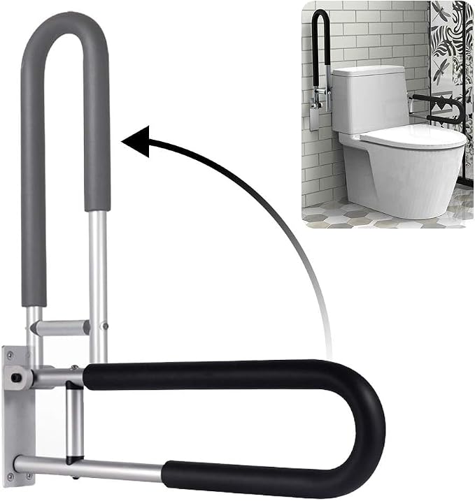 Handicap Grab Bars Rails 30 Inch Toilet Handrails Bathroom Safety Bar Hand Support Rail Handicapped Handrail Accessories for Seniors Elderly (30inch)