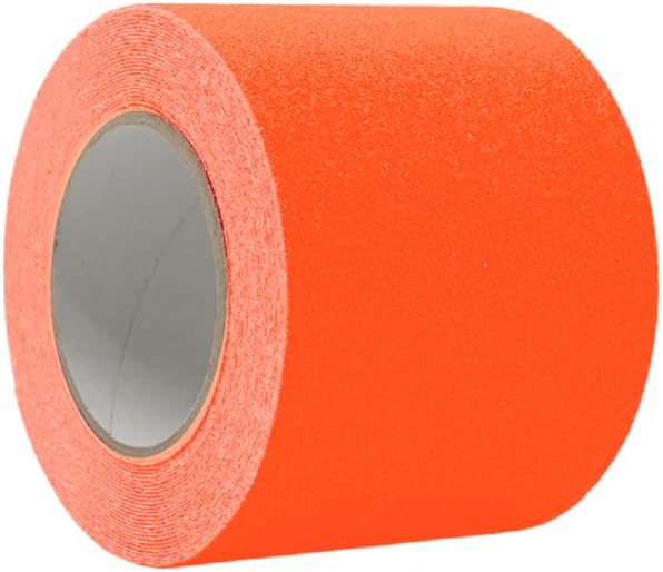 WOD Heavy Duty Anti Slip Tape, Fluorescent Orange - 4 inch x 60 ft. Non Skid Treads Weather Proof Indoor/Outdoor Traction Tape for No Slip Stairs ASTC32