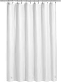 Barossa Design White Shower Curtain Liner - Premium PEVA, BPA & PVC Free, No Chemical Smell, Lightweight Shower Curtain with 3 Magnets, Metal Grommets - White, Standard Size